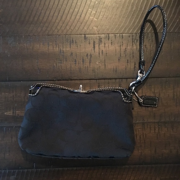 Black Coach Wristlet - Picture 1 of 2